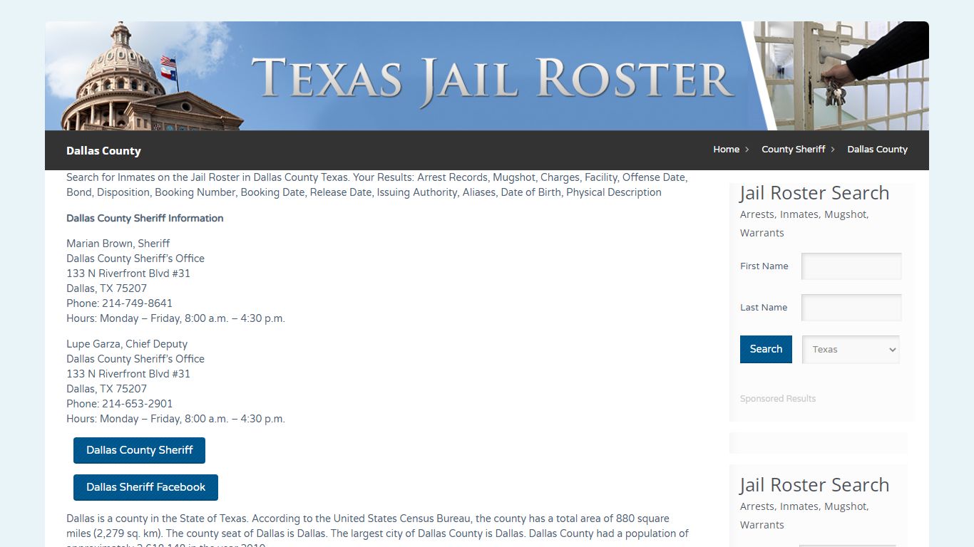 Dallas County | Jail Roster Search